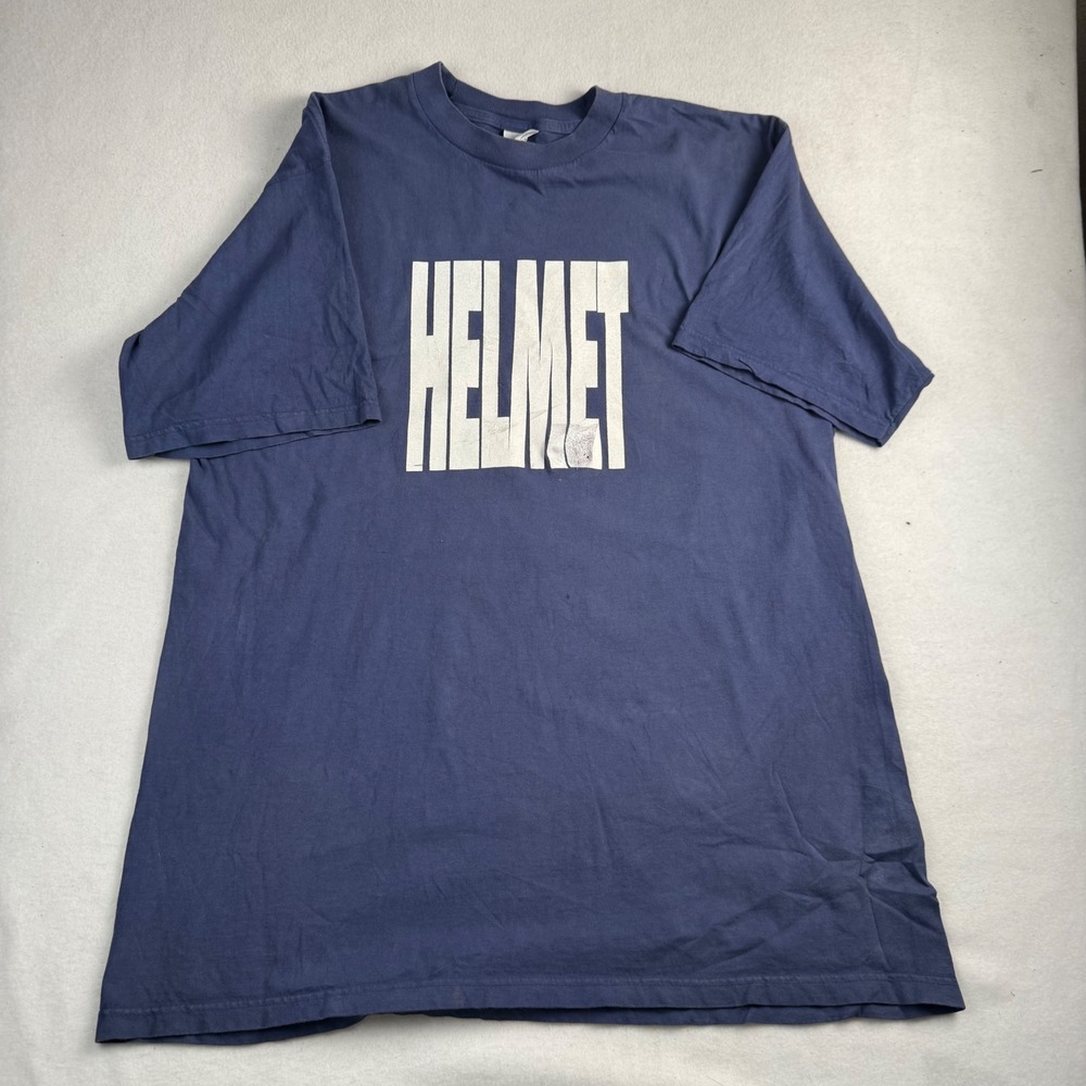 Vintage Helmet Band Shirt 1994 Betty Tour Nice Man Navy Blue Metal Tee XL